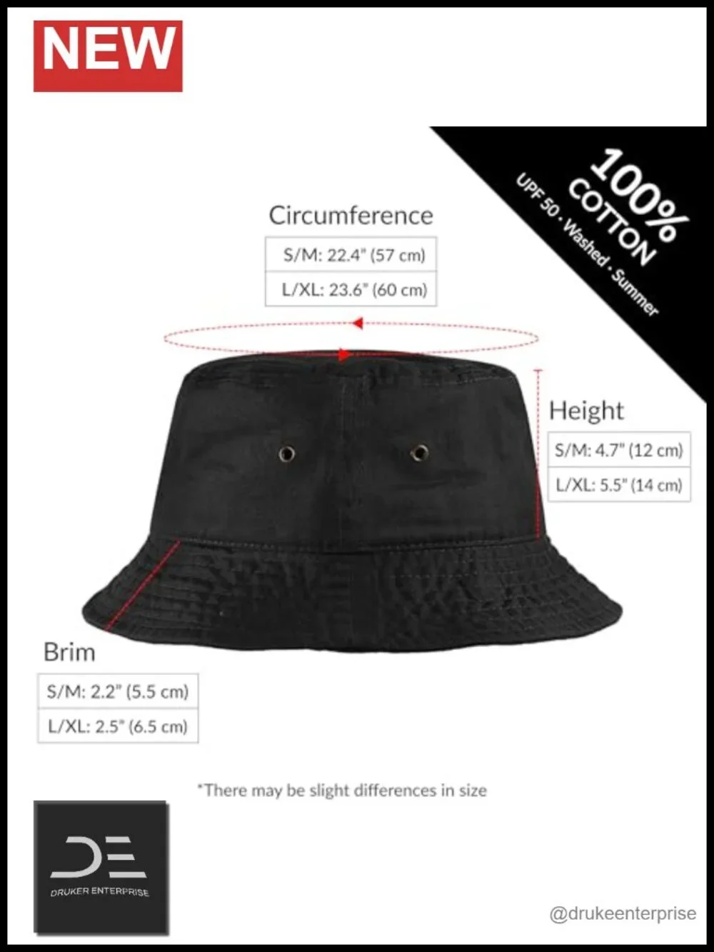 Cotton Bucket Hat Packable Sun Hat Unisex Travel Beach Fisherman Hat Outdoor
